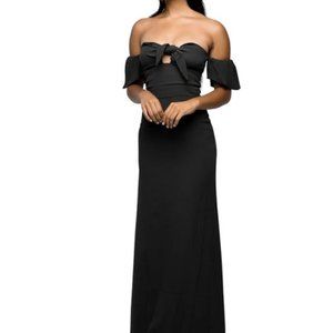 Flynn Skye Iris Maxi Dress Black - Size S
